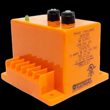 Atc Diversified Electronics Phase Loss, Unbalance And Under Voltage Relay, 440VAC SLE-440-ALE